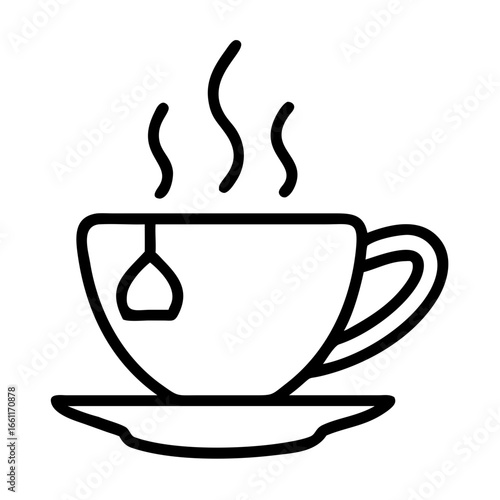 Beverage theme teacup icon transparent background