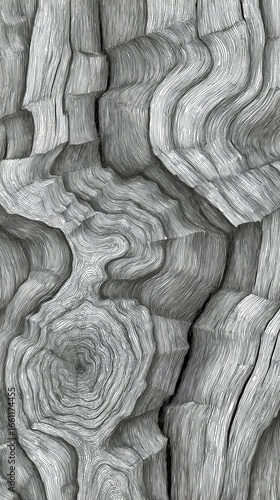 Abstract Wall Design Featuring Flowing Textures and Gradients of Gray Colors ...