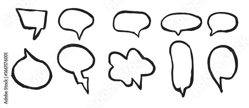 Doodles Hand-Drawn Speech Bubble Sketches for Conceptual Design vector
