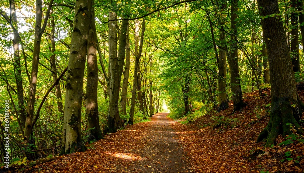 Obraz premium Sunlit forest path