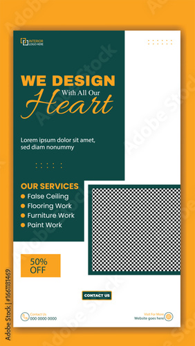 Interior Designer with Color Swatches and a Blueprint Background for Design Services