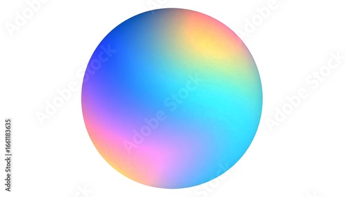 Colorful gradient sphere illustration