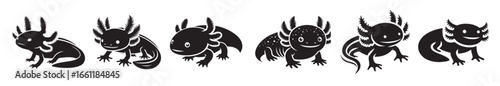Versatile axolotl silhouette for logos and branding