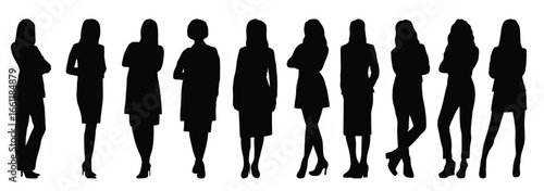 Women Business Silhouettes In Different Poses