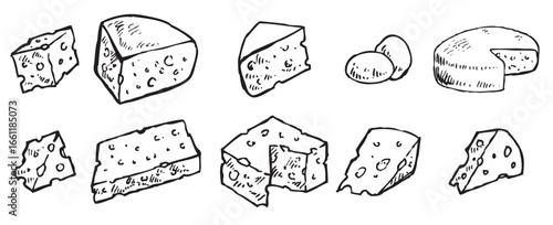 Set of Charcuterie vector illustration