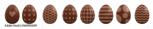 Chocolate eggs decoration vector