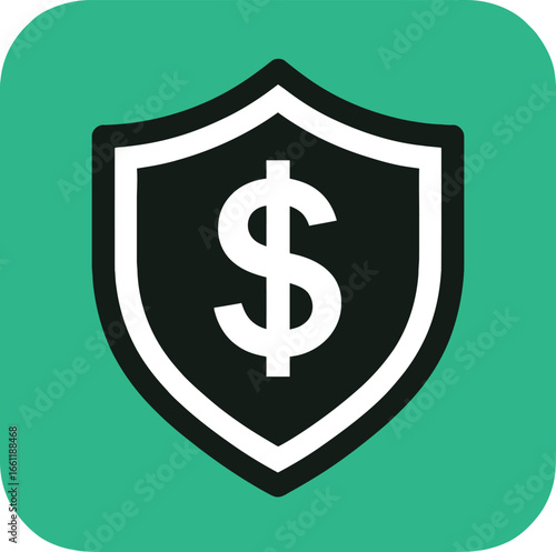 Green Square Icon Featuring Black Shield with White Dollar Symbol Representing Financial Security, Asset Protection, and Secure Banking or Investment Services Free Download Green Square Icon Featuring Black Shield with White Dollar Symbol Representing Financial Security, Asset Protection, and Secure Banking or Investment Services - GFXLoad