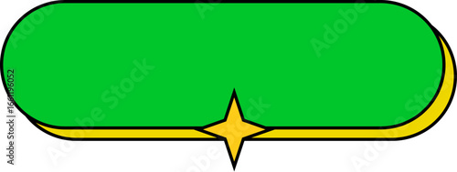 Retro Text Box Element Shape with Star | Multi-Color Retro Shape