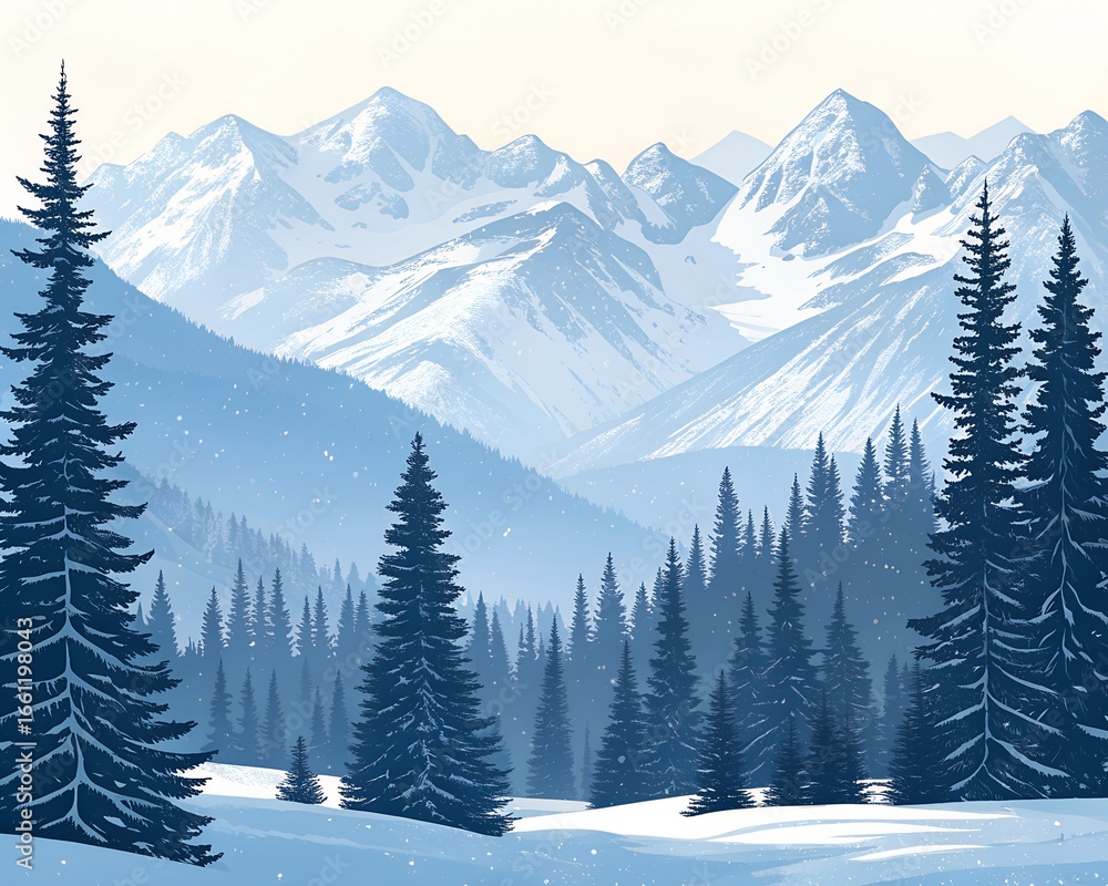 Fototapeta premium snow covered mountains