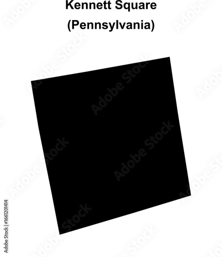 Kennett Square (Pennsylvania) blank outline map