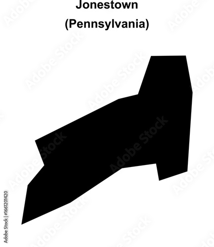 Jonestown (Pennsylvania) blank outline map
