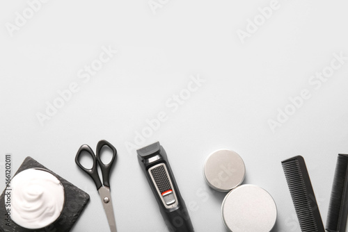 Set of male shaving accesso...