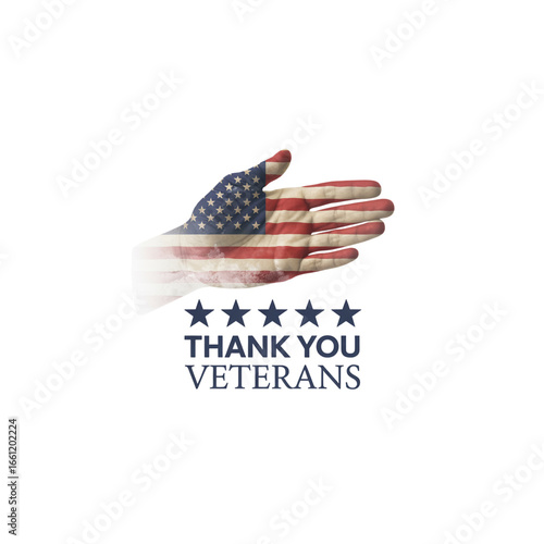 Honoring service with an American flag hand and heartfelt thanks to veterans