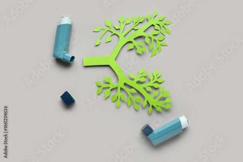 Inhalers and paper lungs on...