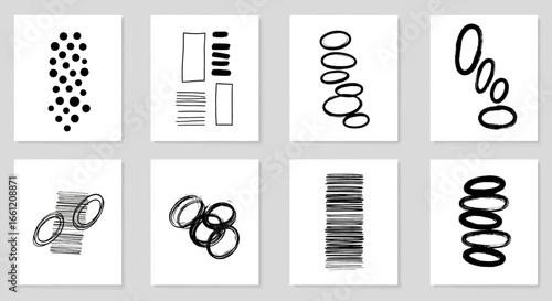 Modern abstract brushstroke art prints for stylish home decor, minimalist design inspiration