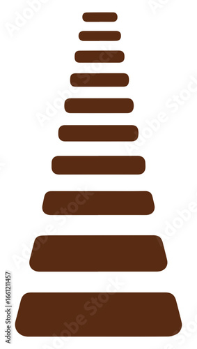 Ascending steps lead to success and growth in business, career, or personal life goals