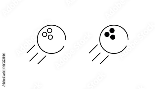 Bowling Fast icon design with white background stock illustration