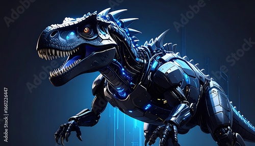 Fototapeta Naklejka Na Ścianę i Meble -  Robotic dinosaur illustration