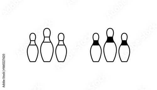 Bowling icon design with white background stock illustration