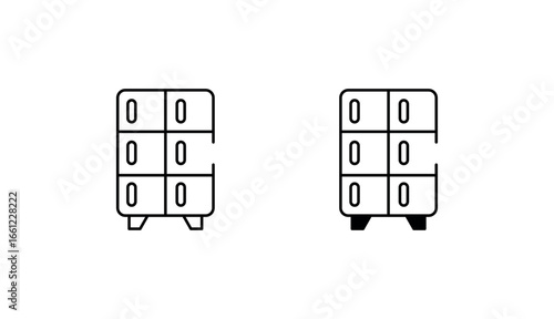 Bowling Locker icon design with white background stock illustration