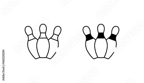 Bowling icon design with white background stock illustration