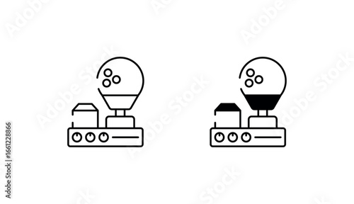 Bowling Ball Resurfacing icon design with white background stock illustration