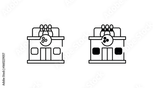 Bowling Club icon design with white background stock illustration