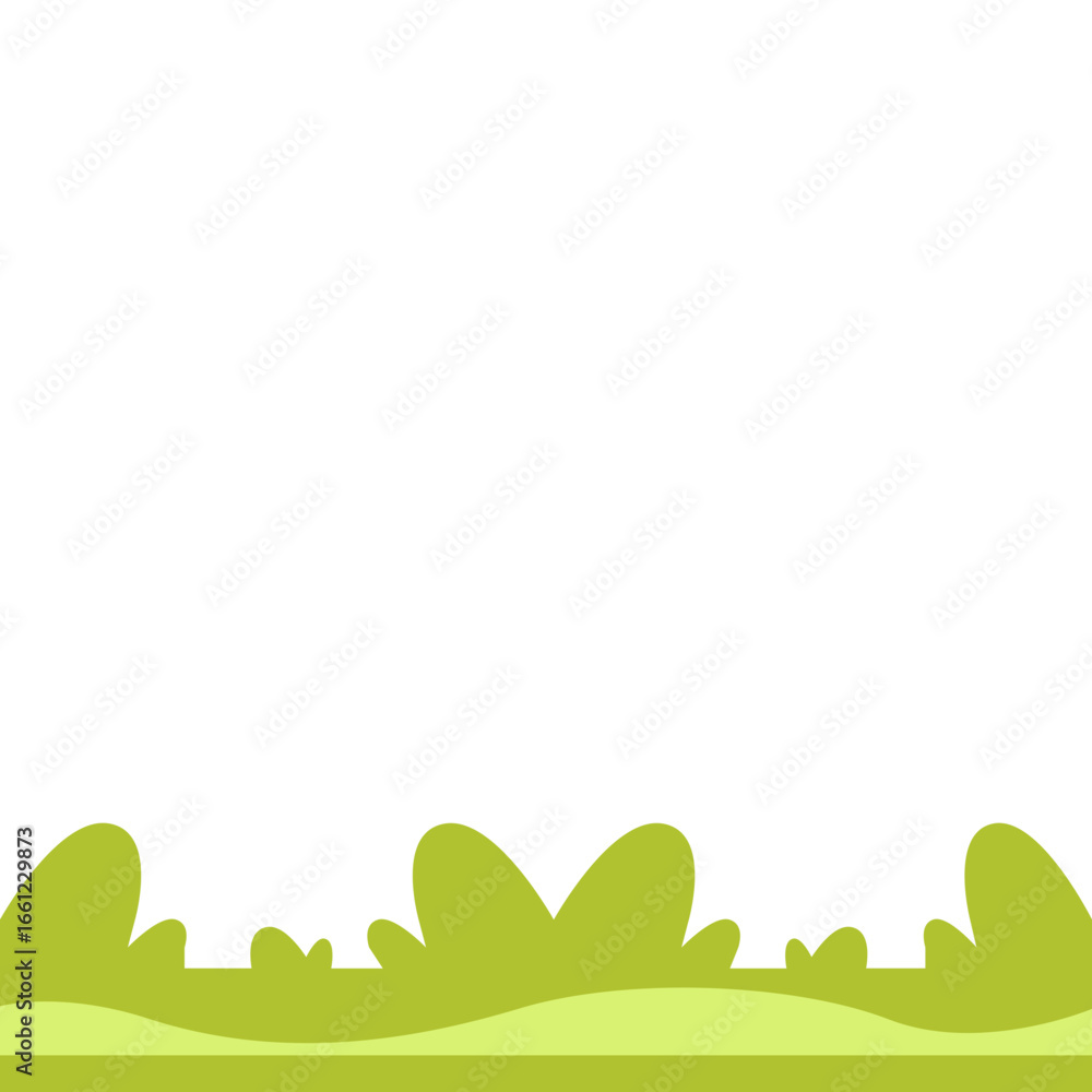 Obraz premium Grass Footer Illustration