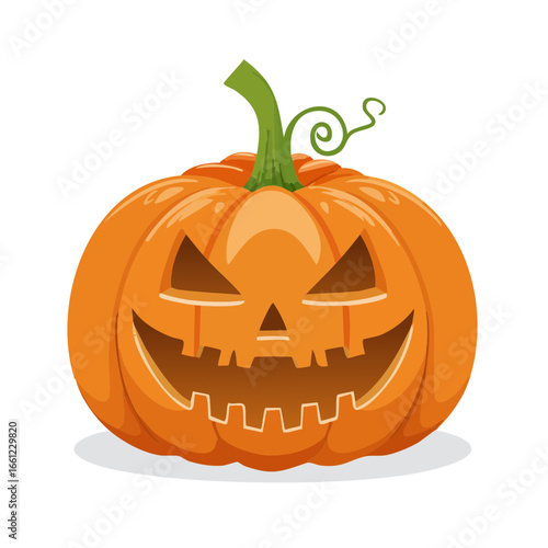 halloween pumpkin isolated on white