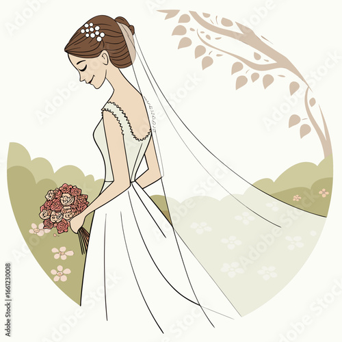 bride with bouquet