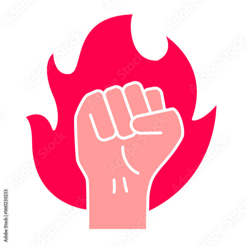 Hero Flame Punch Icon