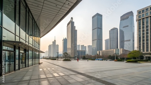 Wallpaper Mural empty floors and office buildings in the financial Torontodigital.ca