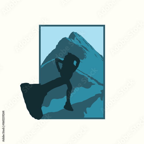 ultra Trail run logo vector