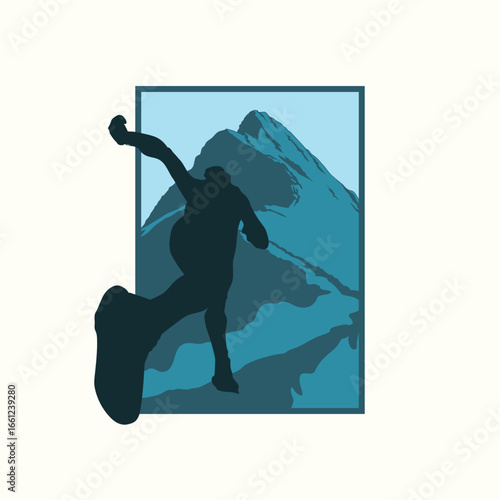 ultra Trail run logo vector