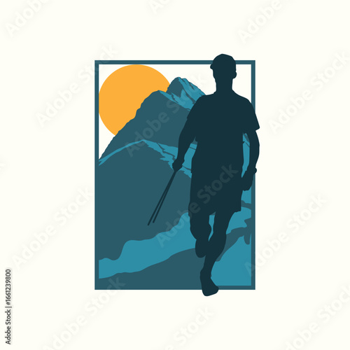 ultra Trail run logo vector