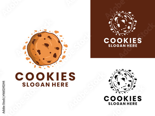 Cookies logo design vector template. Creative Cookie logo icon. Food logo. Biscuit icon vector