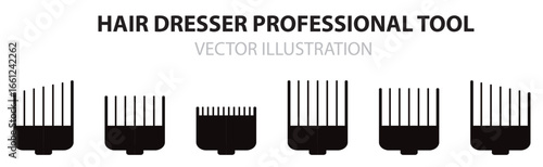 Shaving Machine Icon. Vector Illustration of Automatic Shaving Machine. Electric Shaver.
barber tools and haircut icons set, vector illustration