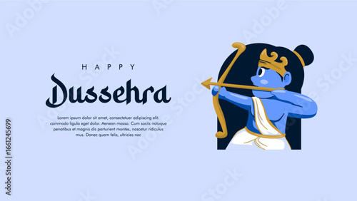 vector happy dussehra indian festival poster template