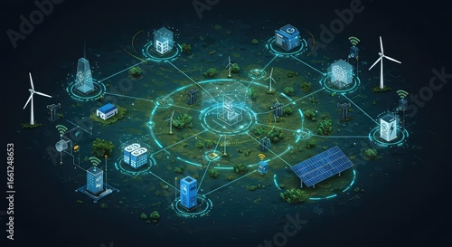  Energy-efficient smart grid powered by machine learning algorithms, decentralized energy trading, IoT-enabled sensors, and renewable infrastructure (