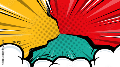 comic flash explosion backgound vector