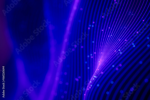 Abstract digital 3D background with streaming data connection