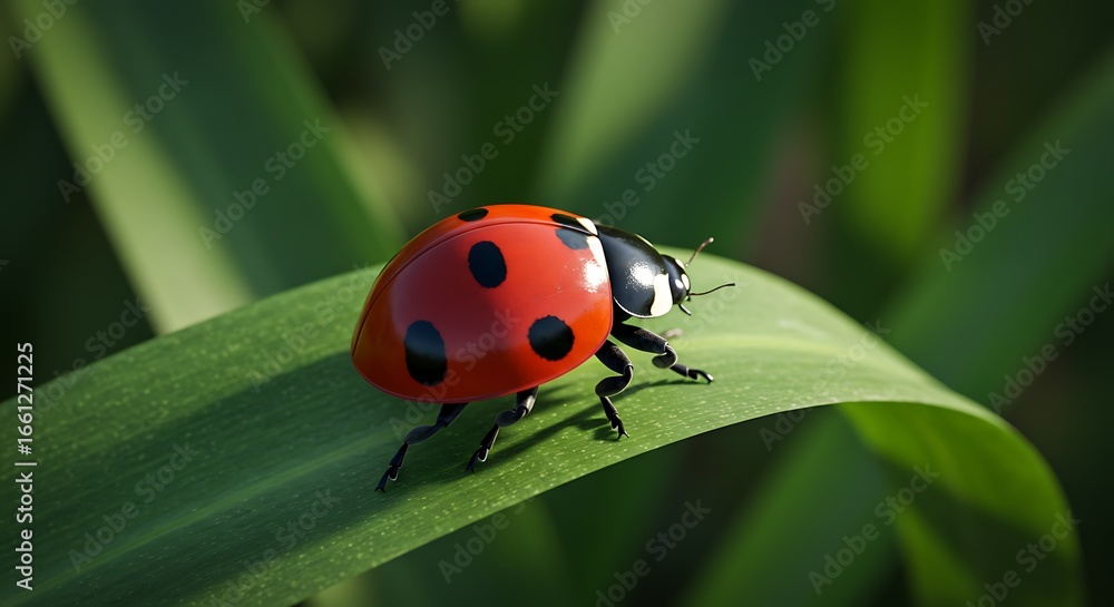 Fototapeta premium ladybug on leaf