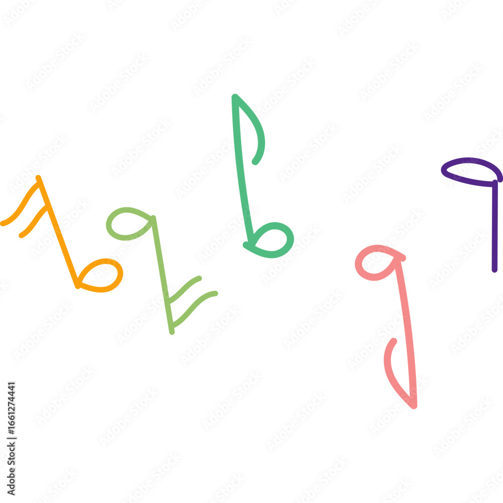 Obraz premium Doodle Music Notes