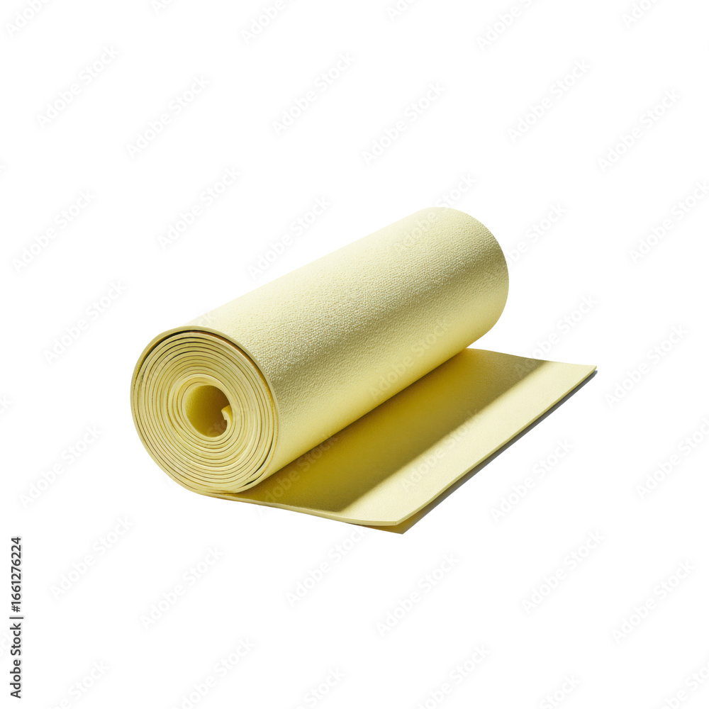 Fototapeta premium Rolled Yellow Non-Woven Fabric, Industrial Textile Material