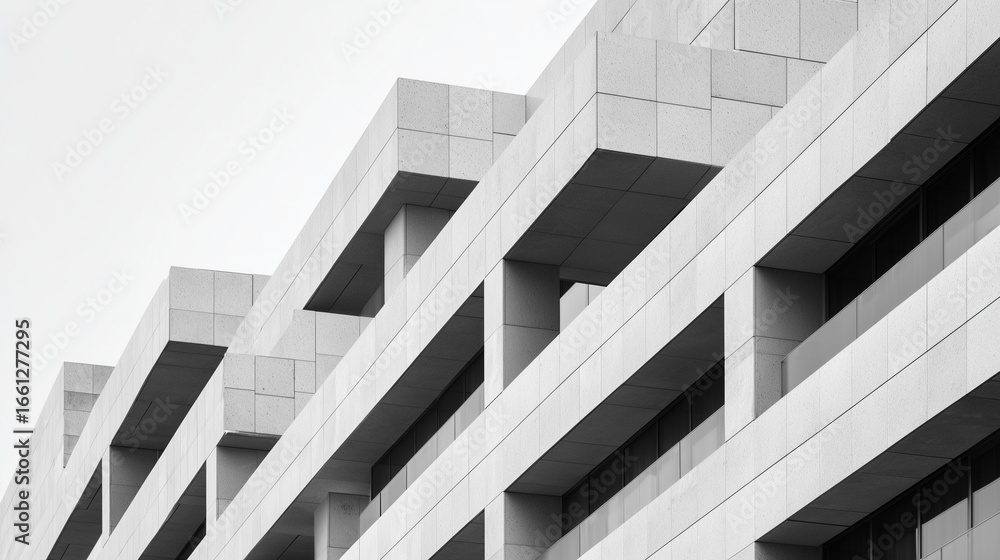 Fototapeta premium Architectural Background with Brutalist Influence
