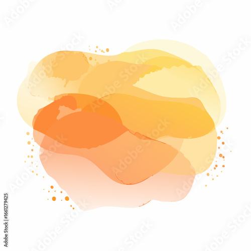 Soft watercolor smudges in citrus tones float across the canvas, giving a fresh and artistic feel to any creative layout.