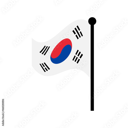 Flag of South Korea – Taegeukgi Flat Vector Emblem