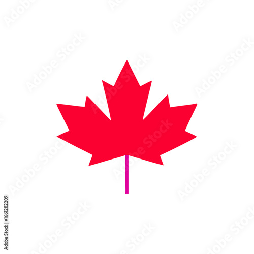Maple leaf vector icon, Canadian Maple leaf Logo isolated o white