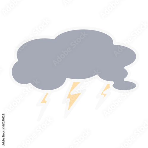 Stormy cloud with thunderstorm