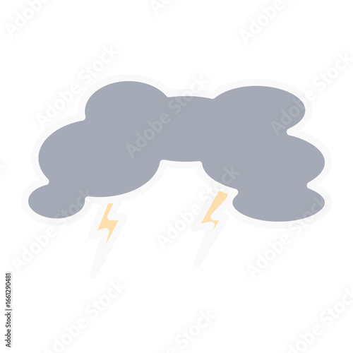 Stormy cloud with thunderstorm